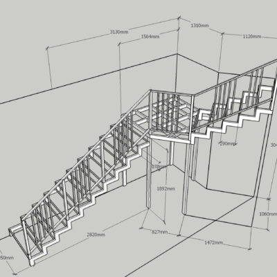 Лестница с площадкой